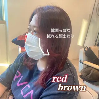 セミロング カラー 肌に馴染むハイトーン /ミルクティーカラーのヘアスタイル