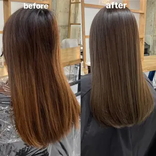 セミロング カラー 韓国レイヤーカット★ 小林大樹のヘアスタイル