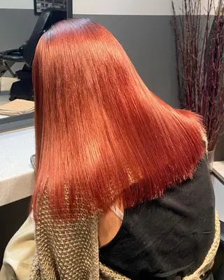 セミロング カラー 💗ガーリーヘア🎀 saki💗のヘアスタイル