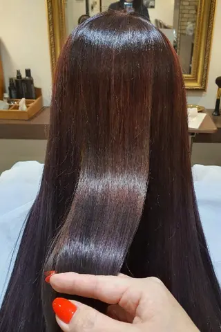 セミロング カラー ダメージレス縮毛矯正 髪質改善【美冴】のヘアスタイル