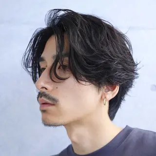 ミディアム ヘアアレンジ メンズ 楽斗/メンズパーマ /シャドウパーマのヘアスタイル
