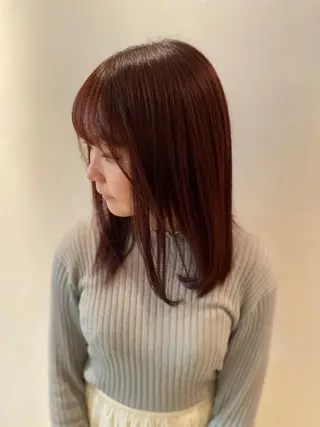 セミロング カラー 平田 健一のヘアスタイル