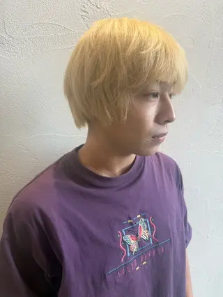 カラー メンズ ハイトーン特化 齋藤充呂／高崎のヘアスタイル