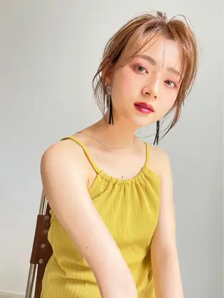 ミディアム IVE所属・ブリーチなし🤍 渋谷／原島杏奈のヘアスタイル