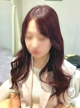 セミロング カラー パーマ 巻ける美髪矯正/ 韓国ヘア/yutaのヘアスタイル