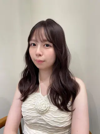セミロング カラー 透明感カラー Jilblanアオイのヘアスタイル