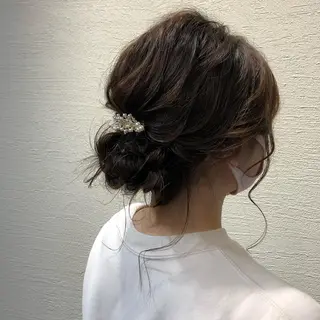 ミディアム ヘアアレンジ レイヤーカット顔周り /アレンジ伊藤彪真のヘアスタイル