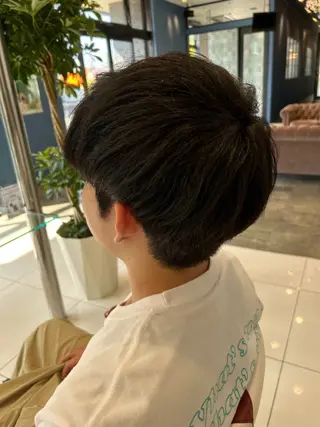 ミディアム メンズカット¥0婦中 カットモデル大上聖矢のヘアスタイル