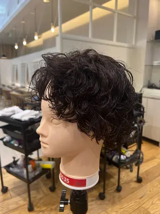 ショート メンズパーマ 岩成健志郎のヘアスタイル