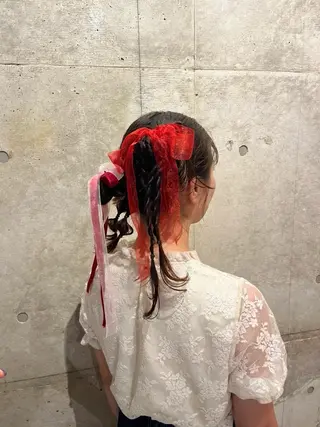 ミディアム ヘアアレンジ Luxe【ラグゼ】所属・🍐ki ri🍐のヘアスタイル