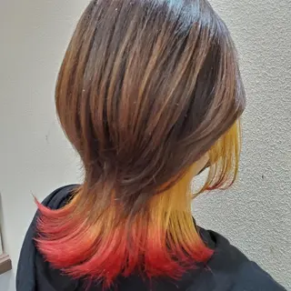 カラー 推しアニメカラー🌈 ツヤ透明感カラー🦄のヘアスタイル