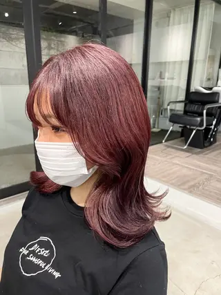 ミディアム カラー ブリーチなしカラー 🤍　Mihanaのヘアスタイル