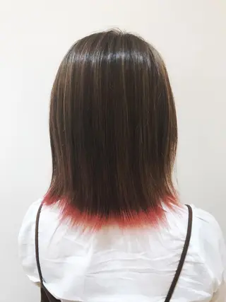 ミディアム カラー 湯浅 了一のヘアスタイル