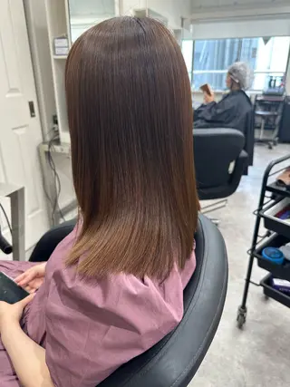 ミディアム 透明感カラー×髪質 とぅるん艶・猿渡のヘアスタイル