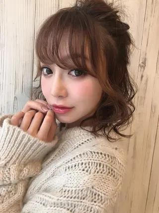 ミディアム ヘアアレンジ 🎊ルービック 京橋店💛のヘアスタイル