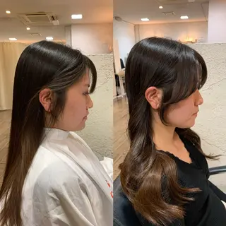 セミロング 韓国ヘア特化🇰🇷 心斎橋【ユリカ】のヘアスタイル