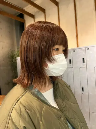 ミディアム ボブ/ベージュ/ パーマ🪿近森ゆいのヘアスタイル