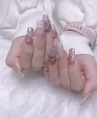 ネイル ki🍒🍒 ki ツルツルネイルのネイルデザイン