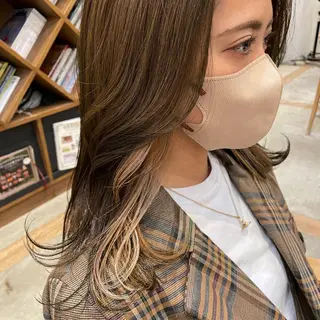 セミロング カラー OAK 学芸大学所属・秋葉萌　透明感カラー /レイヤー/ボブ♡のヘアスタイル