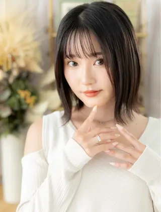 ミディアム カラー 艶髪カラー🤍ྀི 強矢　美紗希🩷ྀིのヘアスタイル