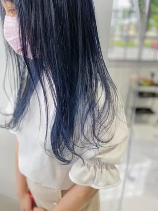 セミロング カラー 新井 広之のヘアスタイル