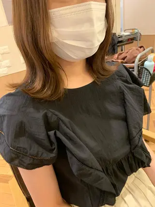 ミディアム u n aのヘアスタイル