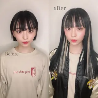 ショート カラー ヘアアレンジ メンズ マツエク・マツパ 心斎橋🤍韓国.美眉 パリジェンヌ R..のマツエク・マツパデザイン