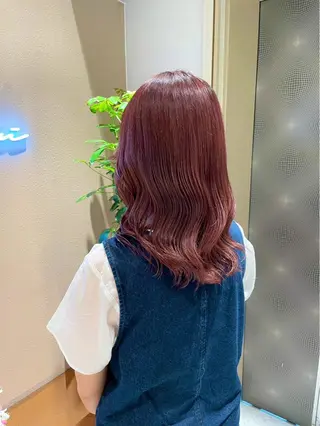 セミロング カラー Lond Cheri所属・ひな🐥仙台/ ワンカラー/縮毛矯正のヘアスタイル