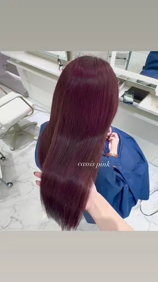 ロング カラー ParveMix🎀 稲垣詞葉のヘアスタイル