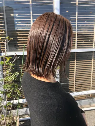 ミディアム カラー パーマ ヘアアレンジ ❣️倉敷❣️美髪 カラー能登一成のヘアスタイル