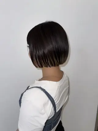 ミディアム カラー 杏 華のヘアスタイル