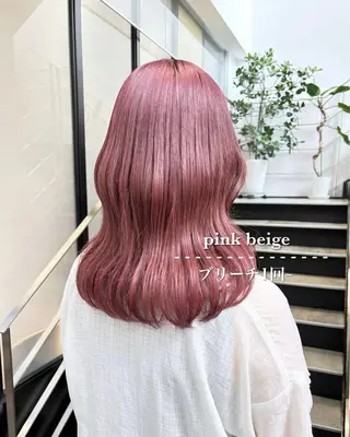 セミロング カラー 💗ガーリーヘア🎀 saki💗のヘアスタイル