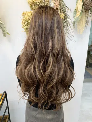 ロング レイヤー×縮毛矯正 深見 拓のヘアスタイル