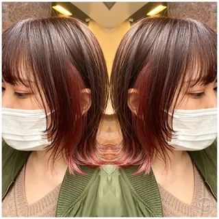 セミロング カラー ヘアアレンジ TOPSTYLIST 🇬🇧JIMMYのヘアスタイル