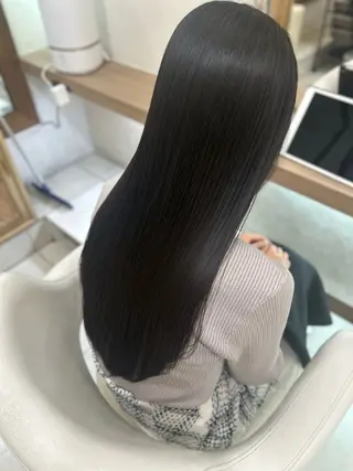 ロング パーマ 艶質改善/縮毛矯正 ササキナツミのヘアスタイル