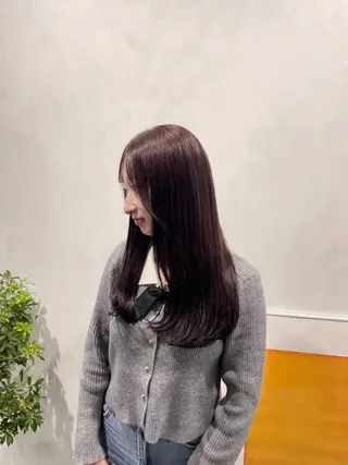 ミディアム カラー 𝘚𝘶𝘻𝘶 𓂃𓈒𓏸のヘアスタイル