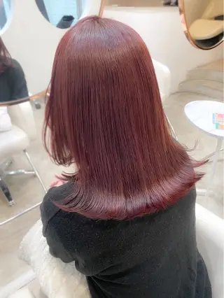 ミディアム カラー ミディアム/顔周り/ ベージュ🌼mayuのヘアスタイル