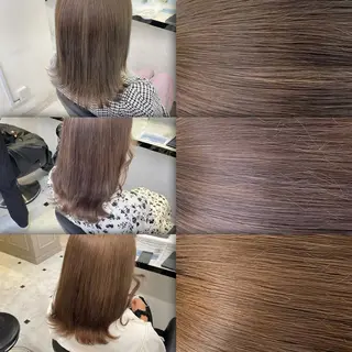 セミロング カラー 💖うる艶カラー💖 モデル募集💖のヘアスタイル