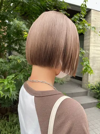 ショート カラー 顔周りカット× 髪質改善【リョウ】のヘアスタイル