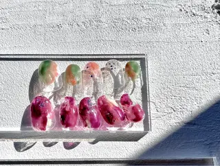 ネイル 0203ムニムサン 💙Mihoのネイルデザイン