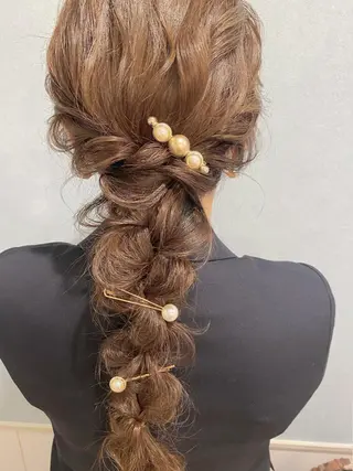 ロング ヘアアレンジ セットサロン      ラフテル所属・大阪/ヘアアレンジ /似合わせset💐のヘアスタイル