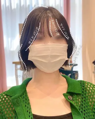 ショート カラー パーマ ヘアアレンジ 小野寺瑞希 /最小顔カットのヘアスタイル