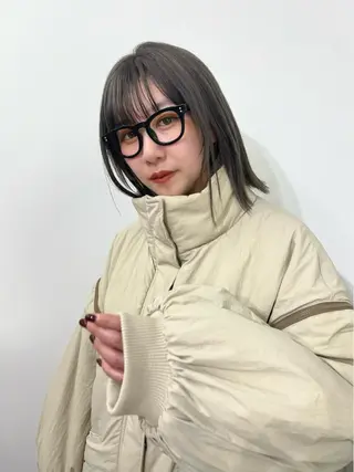 ミディアム カラー ハイトーン/心斎橋/ honomiのヘアスタイル