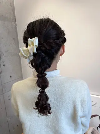 ミディアム ヘアアレンジ newi 天王寺 🪐airiのヘアスタイル