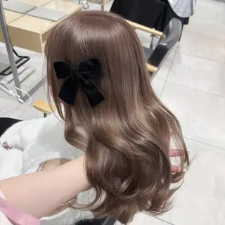セミロング ゆるふわ透明感カラー 🎀ほの/表参道のヘアスタイル
