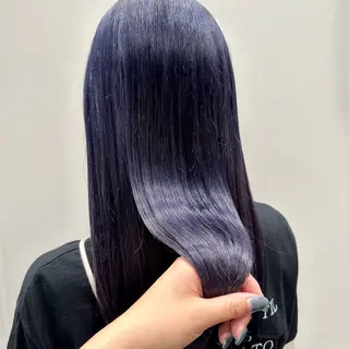 セミロング カラー 韓国🩵海外ヘア 宮川華奈のヘアスタイル