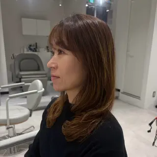 ミディアム パーマ soto.所属・HARUHI 銀座 美容師౨ৎ⋆˚のヘアスタイル