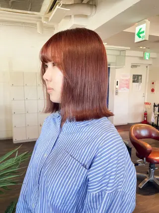 ミディアム カラー 似合わせヘア🤍 面田法子のヘアスタイル