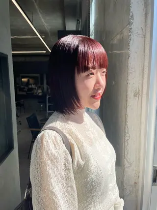 ミディアム カラー 佐伯 和佳のヘアスタイル