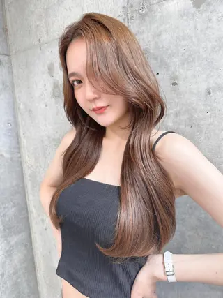 ロング 新宿/韓国レイヤー 髪質改善カラー/角所のヘアスタイル